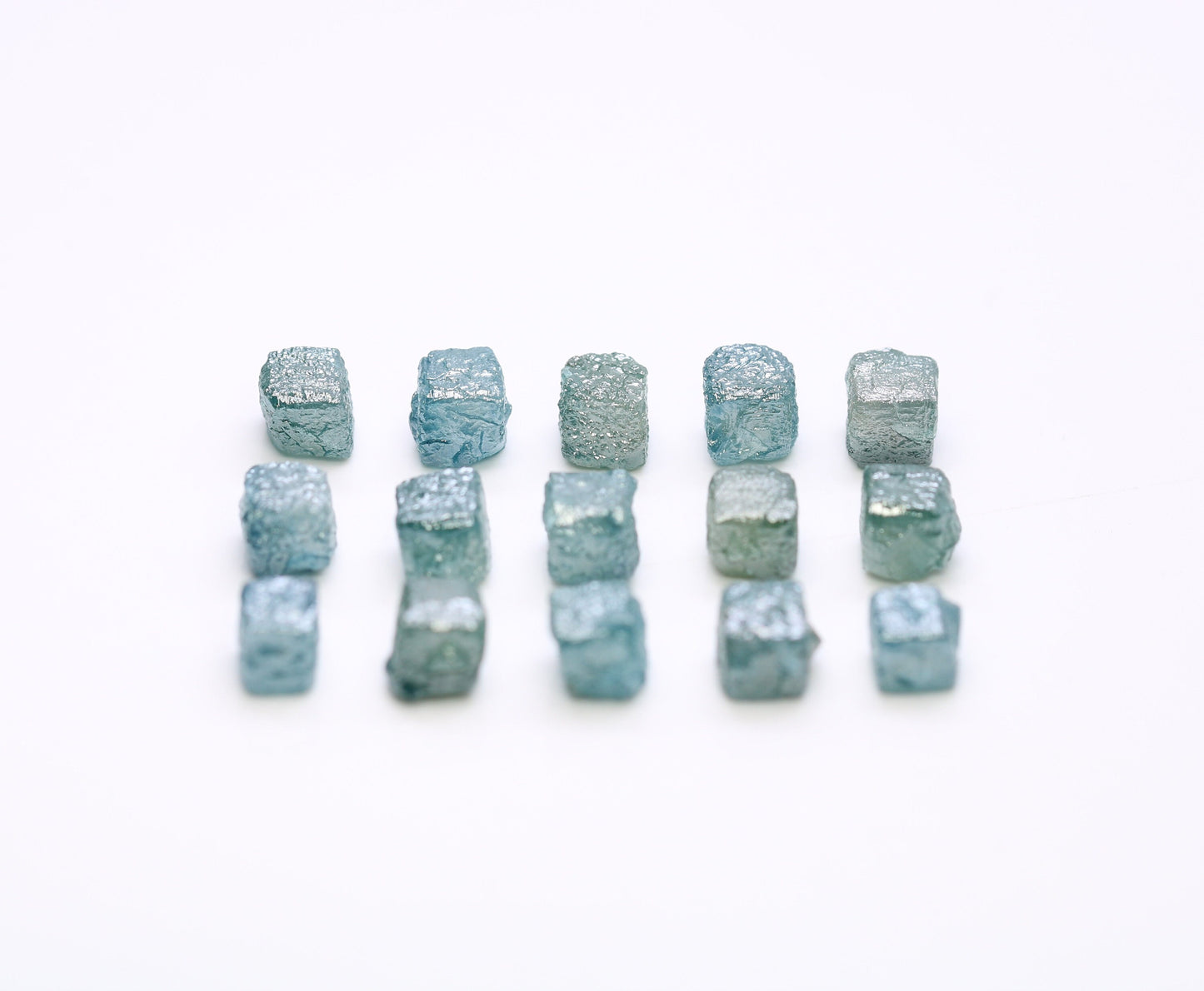Earth Mined Rough Cube Blue Diamond | Natural Uncut Loose Diamond | Fancy Color Gemstone for Custom Jewelry & Engagement Ring | Perfect Gift