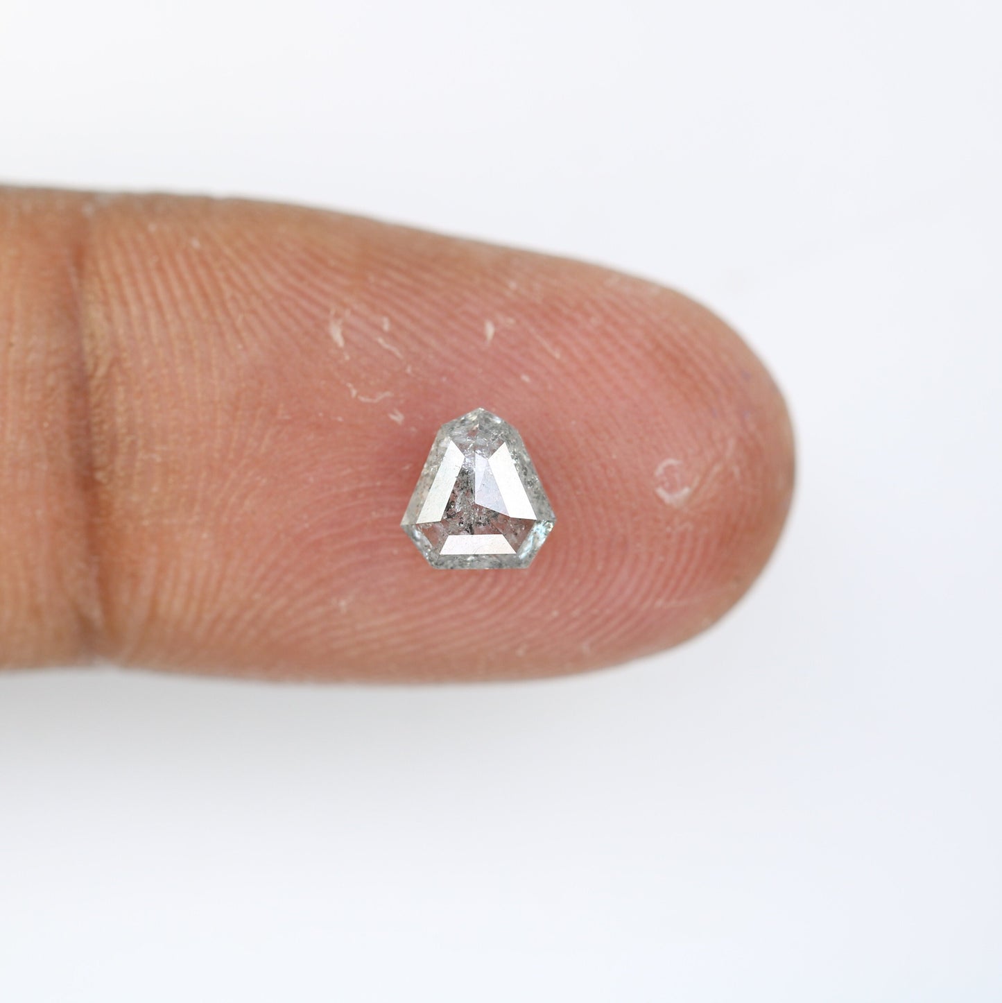 0.92 CT Geometric Cut Loose Salt And Pepper Natural Polished Diamond For Wedding RingFor Gold Ring Diamonds