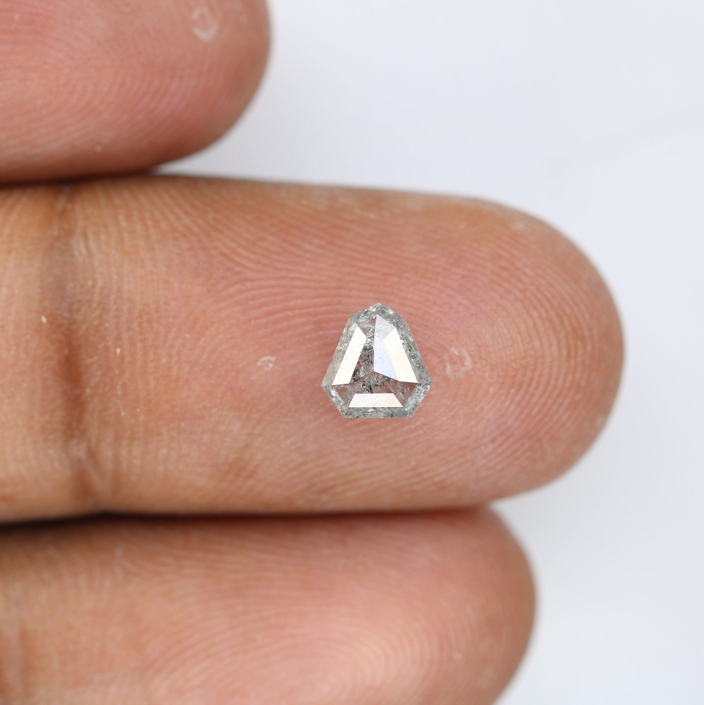 0.92 CT Geometric Cut Loose Salt And Pepper Natural Polished Diamond For Wedding RingFor Gold Ring Diamonds