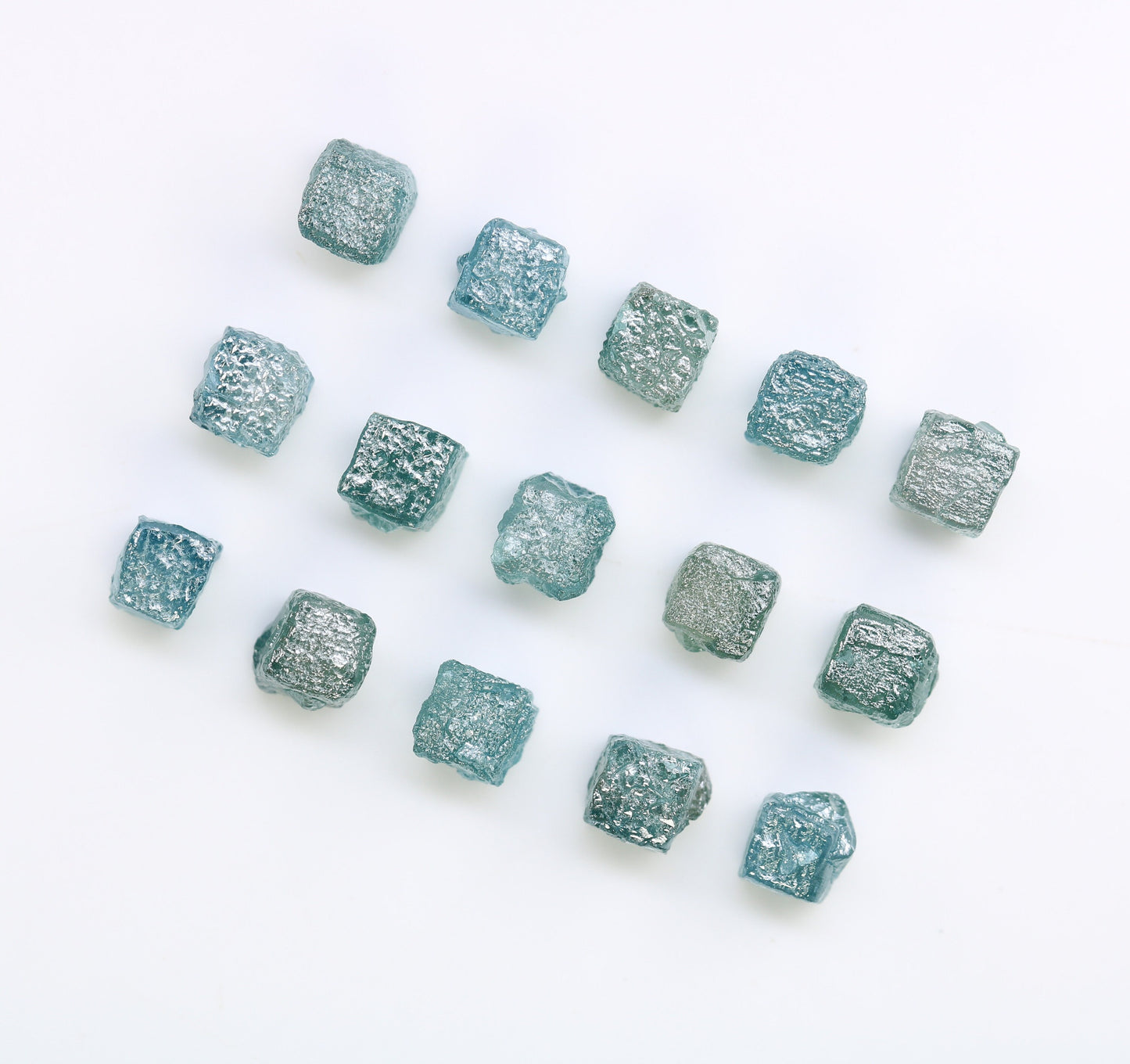 Earth Mined Rough Cube Blue Diamond | Natural Uncut Loose Diamond | Fancy Color Gemstone for Custom Jewelry & Engagement Ring | Perfect Gift
