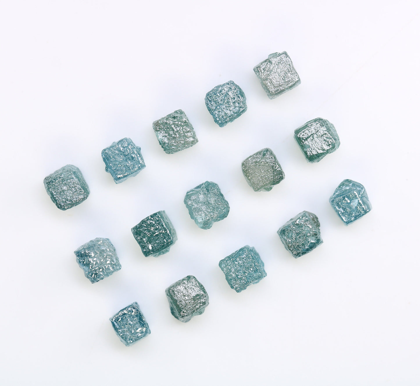 Earth Mined Rough Cube Blue Diamond | Natural Uncut Loose Diamond | Fancy Color Gemstone for Custom Jewelry & Engagement Ring | Perfect Gift