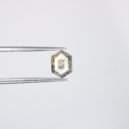 0.95 Ct Natural Loose Hexagon - Salt and Pepper Hexagon For Rings - Rings Gifts For Wedding -  Fancy Gift for Her - Handmade Diamond