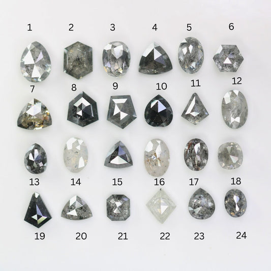 Unique Salt and Pepper Diamond | Mixed Shape Natural Loose Diamonds for Earrings & Wedding Rings | Perfect Gift for Necklaces