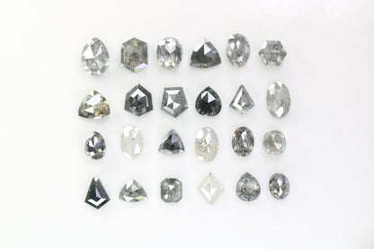Unique Salt and Pepper Diamond | Mixed Shape Natural Loose Diamonds for Earrings & Wedding Rings | Perfect Gift for Necklaces