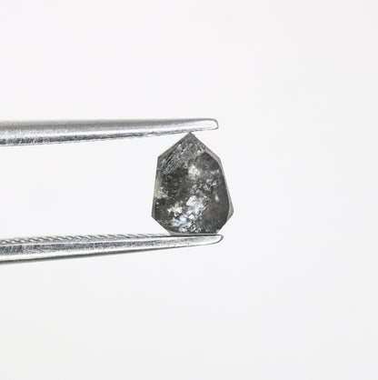 0.52 CT Salt and Pepper Unique Loose Diamond, Shield Cut for Handmade Necklace Pendant, Fancy Diamond Engagement Gold Ring For Women