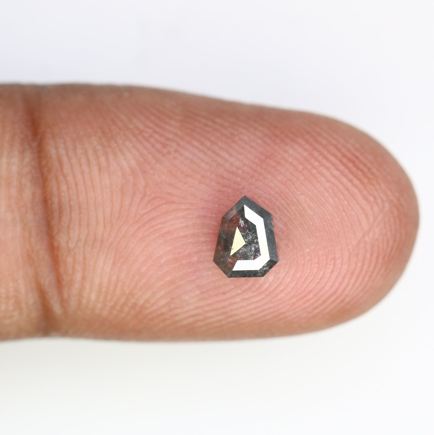 0.52 CT Salt and Pepper Unique Loose Diamond, Shield Cut for Handmade Necklace Pendant, Fancy Diamond Engagement Gold Ring For Women