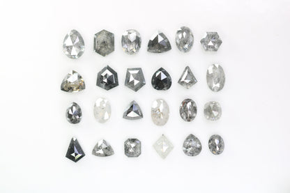 Unique Salt and Pepper Diamond | Mixed Shape Natural Loose Diamonds for Earrings & Wedding Rings | Perfect Gift for Necklaces