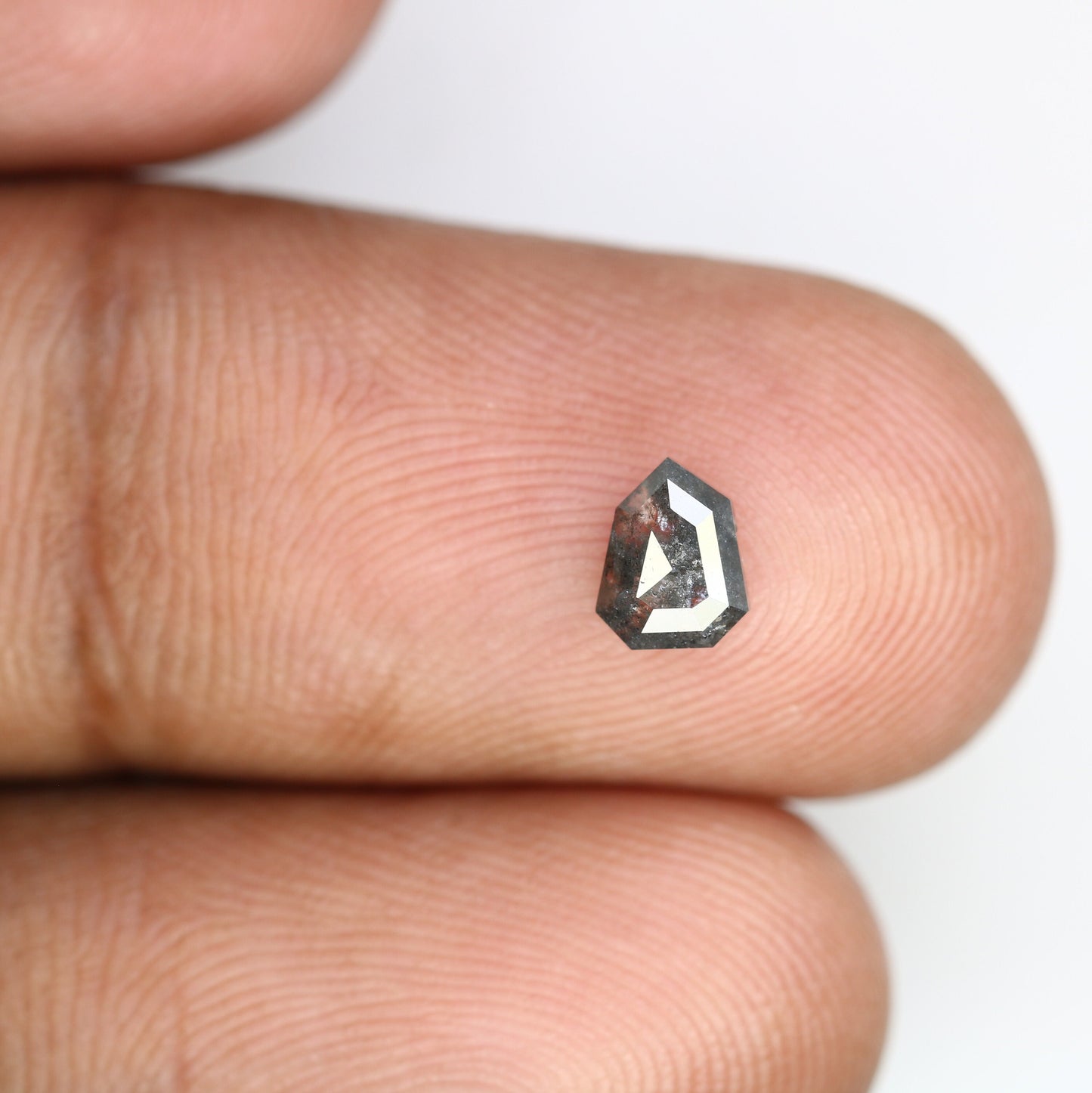 0.52 CT Salt and Pepper Unique Loose Diamond, Shield Cut for Handmade Necklace Pendant, Fancy Diamond Engagement Gold Ring For Women