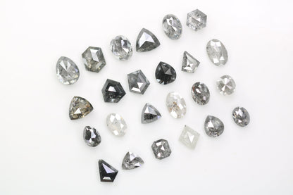 Unique Salt and Pepper Diamond | Mixed Shape Natural Loose Diamonds for Earrings & Wedding Rings | Perfect Gift for Necklaces