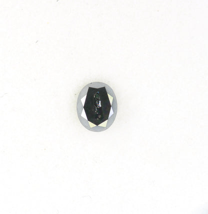 0.44 CT Oval Rustic Black Diamond | Wedding Gift, Engagement Gift, Gift for Wife | Natural Black Diamond for Gold Ring