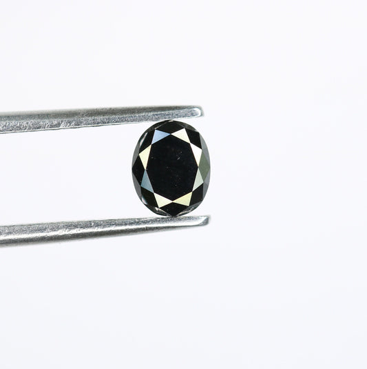 0.49 CT Natural Oval Black Diamond | Engagement Ring Stone | Anniversary Gift | Wedding Gift for Gold Ring