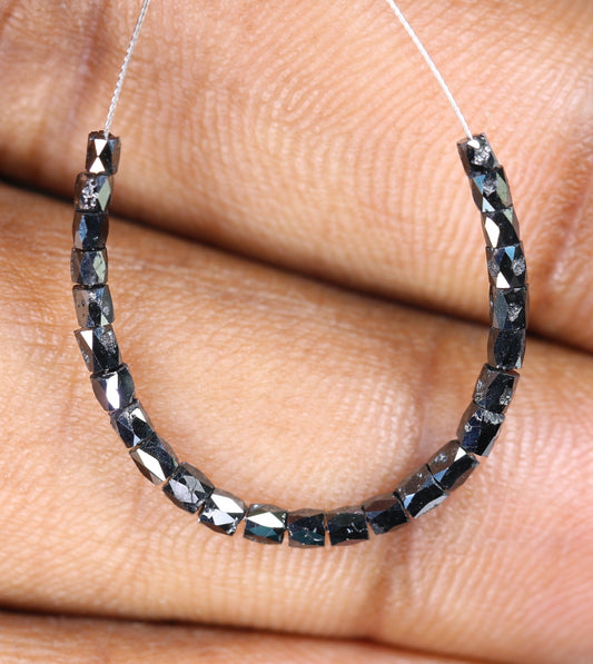 Gorgeous Black Diamond Beads | AAA Quality Faceted Loose Gems for Vintage Crystal Necklaces | Unique Craft Beads for Jewelry Making Supplies