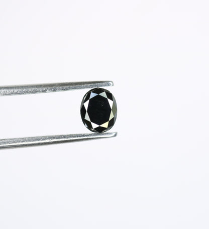 0.49 CT Natural Oval Black Diamond | Engagement Ring Stone | Anniversary Gift | Wedding Gift for Gold Ring