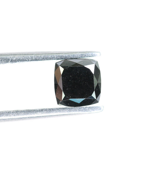 0.49 CT Cushion Black Diamond | Wedding Ring, Engagement Ring Stone | Gift for Girlfriend, Wife | Black Diamond for Gold Ring