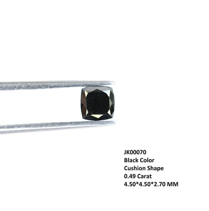 0.49 CT Cushion Black Diamond | Wedding Ring, Engagement Ring Stone | Gift for Girlfriend, Wife | Black Diamond for Gold Ring
