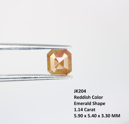 1.14 CT Natural Loose Emerald Salt and Pepper Diamond - Emerald Cut for Jewelry - Gifts for Her - Special Sale Offer - Unique Gift