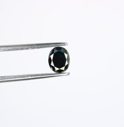 0.49 CT Natural Oval Black Diamond | Engagement Ring Stone | Anniversary Gift | Wedding Gift for Gold Ring