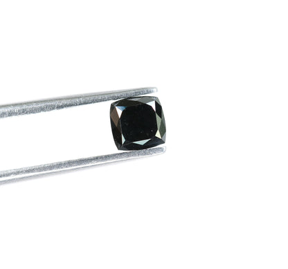 0.49 CT Cushion Black Diamond | Wedding Ring, Engagement Ring Stone | Gift for Girlfriend, Wife | Black Diamond for Gold Ring
