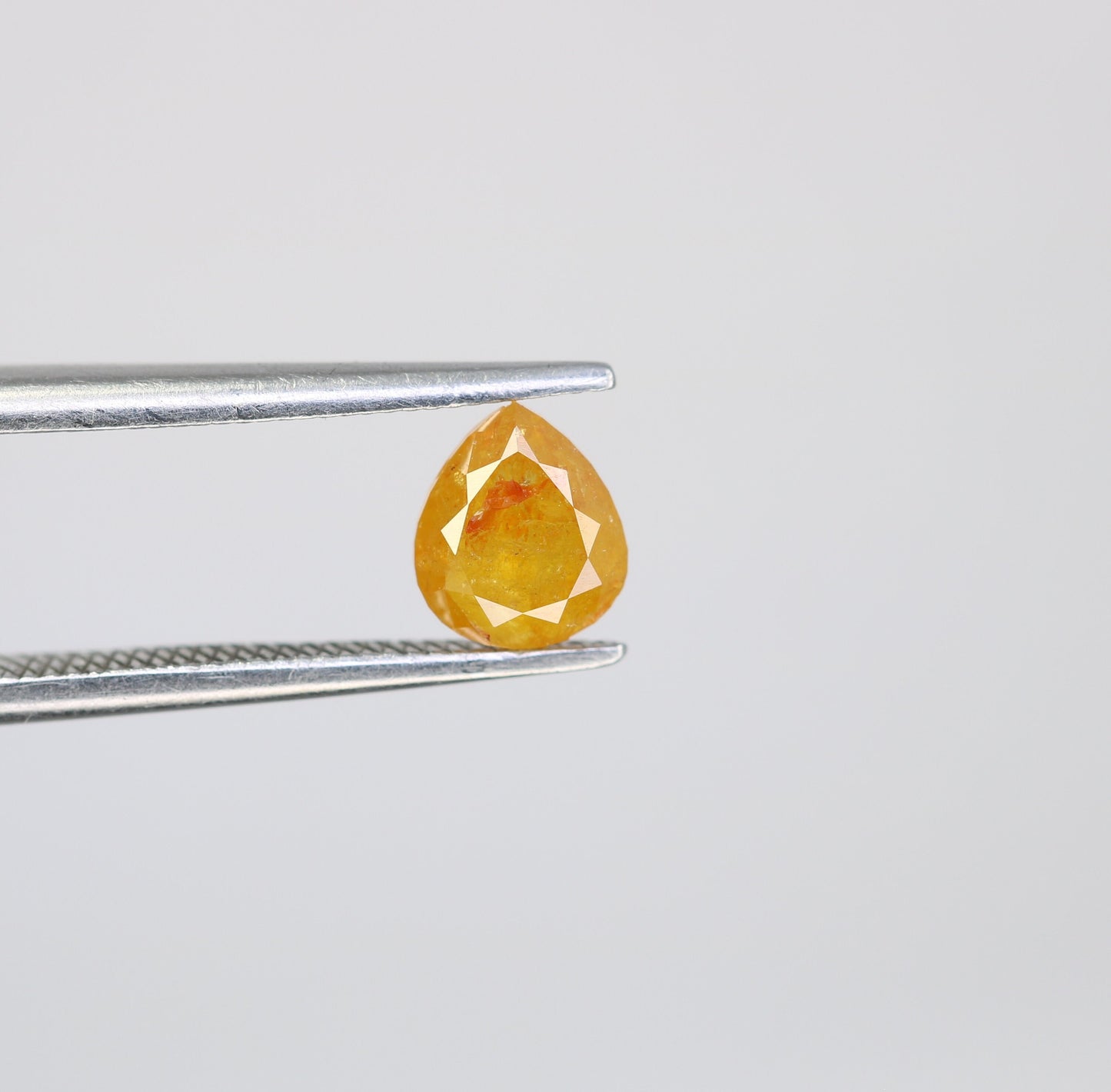 0.85 CT Opaque Pear Cut Orange Diamond | Natural Loose Gem for Custom Proposal Ring | Unique Gold Jewelry for Engagement Set
