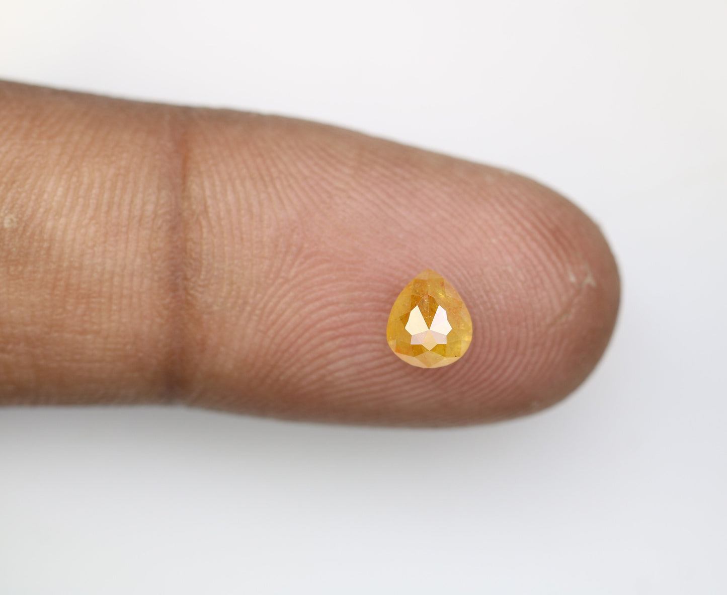 0.85 CT Opaque Pear Cut Orange Diamond | Natural Loose Gem for Custom Proposal Ring | Unique Gold Jewelry for Engagement Set