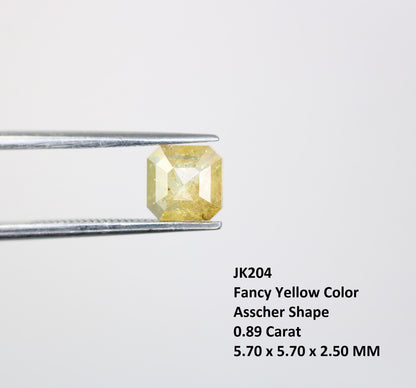 0.89 Carat Fancy Yellow Color Opaque Clarity Loose Polished Diamond For Promise RingFor Gold Ring Diamonds