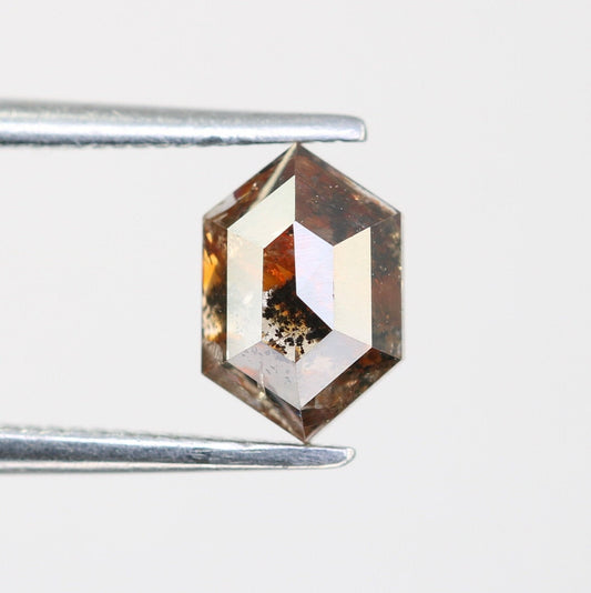0.92 CT Natural Loose Hexagon - Salt and Pepper Hexagon For Rings - Rings Gifts For Wedding -  Fancy Gift for Her - Handmade Diamond