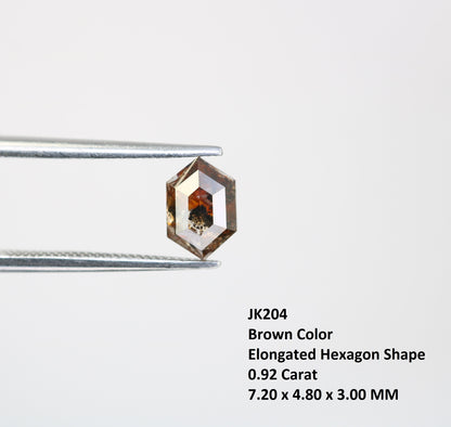 0.92 CT Natural Loose Hexagon - Salt and Pepper Hexagon For Rings - Rings Gifts For Wedding -  Fancy Gift for Her - Handmade Diamond