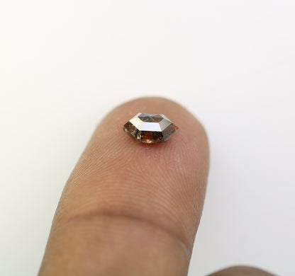 0.92 CT Natural Loose Hexagon - Salt and Pepper Hexagon For Rings - Rings Gifts For Wedding -  Fancy Gift for Her - Handmade Diamond