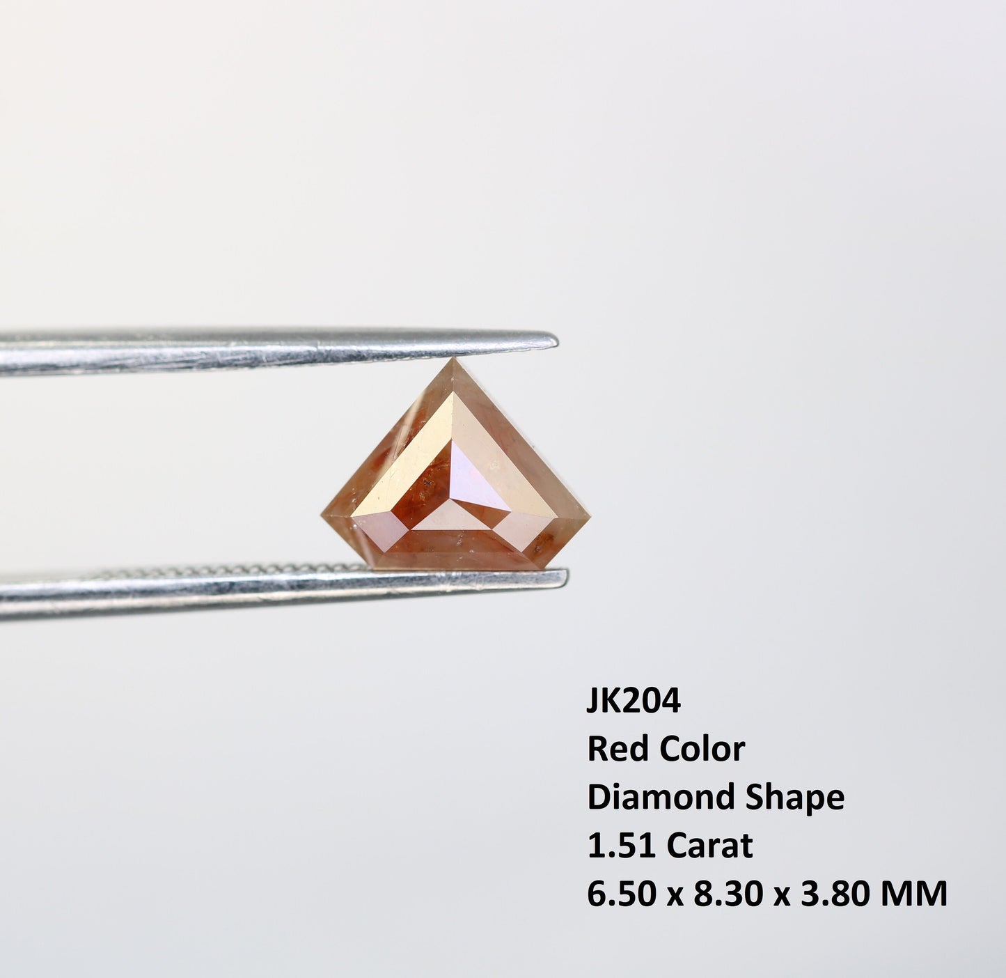 1.51 Carat Popular Red Color Diamond shaped Polished Diamond Fancy Engegament RingFor Gold Ring Diamonds