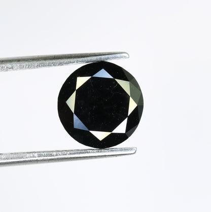 1.67 CT Fancy Black Round Brilliant Cut Diamond | Ideal for Custom Jewelry | Perfect Gift for Girlfriend, Wife, or Anniversary |
