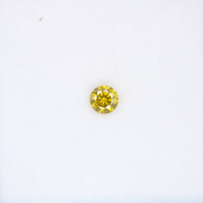 0.31 CT Fancy Yellow Round Brilliant Cut Loose Polished Diamond | Perfect for Rings, Earrings, and Jewelry Making | High-Quality Gemstone