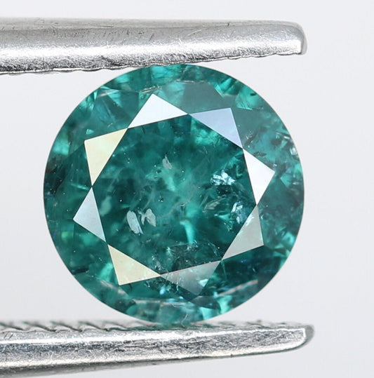 0.61 CT Rustic Polished Green Diamond | Brilliant Cut Green Diamond for Eternity Bands and Gold Rings | High-Quality Loose Gemstone