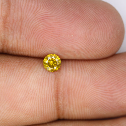 0.31 CT Fancy Yellow Round Brilliant Cut Loose Polished Diamond | Perfect for Rings, Earrings, and Jewelry Making | High-Quality Gemstone