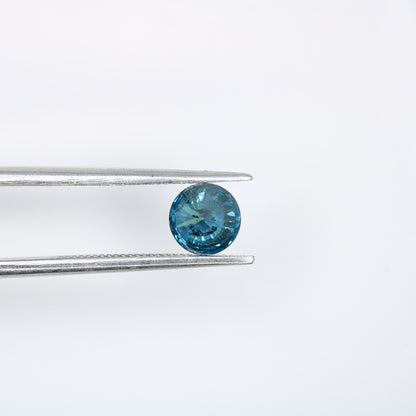 0.61 CT 5.30 MM Round Brilliant Cut Rustic Polished Fancy Blue Diamond | Ideal for Gold Rings | High-Quality Loose Gemstone for Jewelry