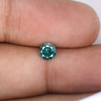 0.61 CT Rustic Polished Green Diamond | Brilliant Cut Green Diamond for Eternity Bands and Gold Rings | High-Quality Loose Gemstone