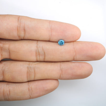 0.63 CT Fancy Blue Round Brilliant Cut Polished Diamond | Ideal for Designer Engagement Jewelry, Gold Rings | High-Quality Loose Gemstone