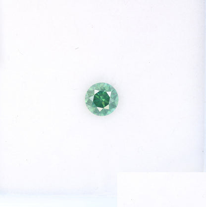 0.65 CT Fancy Green Round Brilliant Cut Loose Diamond | Polished Gemstone for Wedding Rings and Gold Jewelry | High-Quality Custom Design