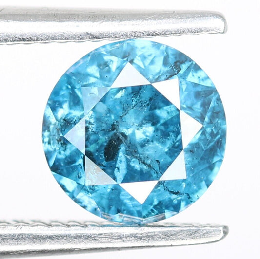 0.72 CT Blue Round Brilliant Cut Galaxy Fancy Diamond | Ideal for Wedding Rings and Gold Jewelry | High-Quality Loose Gemstone
