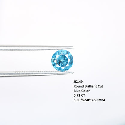 0.72 CT Blue Round Brilliant Cut Galaxy Fancy Diamond | Ideal for Wedding Rings and Gold Jewelry | High-Quality Loose Gemstone