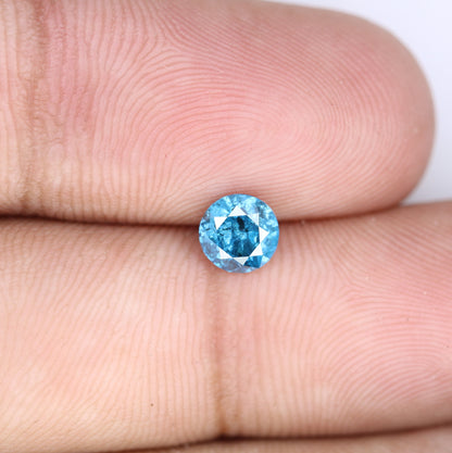0.72 CT Blue Round Brilliant Cut Galaxy Fancy Diamond | Ideal for Wedding Rings and Gold Jewelry | High-Quality Loose Gemstone