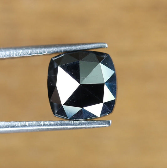 1.69 CT Fancy Black Cushion Diamond | Wedding Jewelry, Cushion Engagement Ring, Gold Ring Diamond