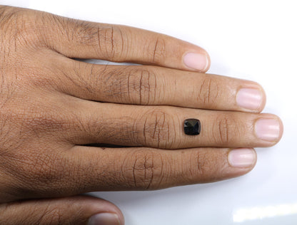 1.69 CT Fancy Black Cushion Diamond | Wedding Jewelry, Cushion Engagement Ring, Gold Ring Diamond