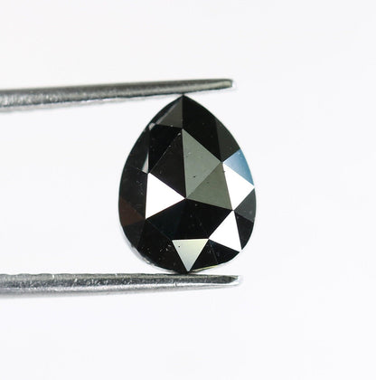1.93 CT Natural Black Pear Cut Polished Diamond | Elegant Gem for Custom Engagement Ring | Unique Mother’s Day Gift