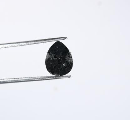 1.93 CT Natural Black Pear Cut Polished Diamond | Elegant Gem for Custom Engagement Ring | Unique Mother’s Day Gift