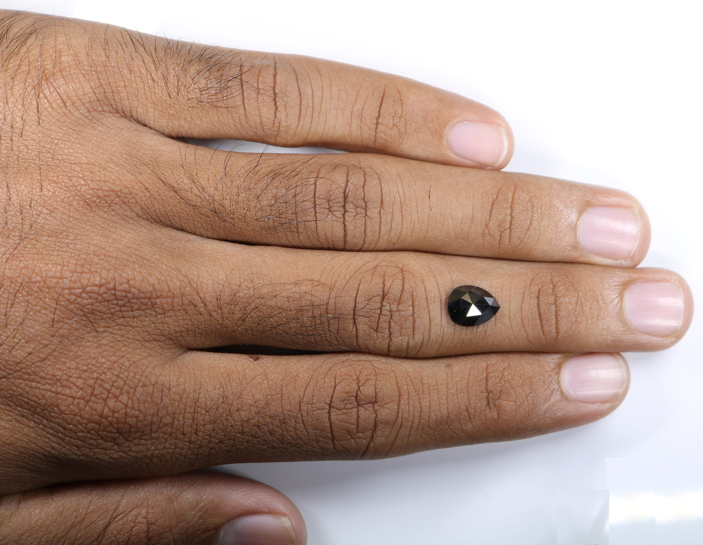 1.71 CT Loose Black Fancy Pear Cut Diamond | Ideal Gem for Custom Halo Engagement Ring | Unique Gold Jewelry Accent | Ethical Diamond Option