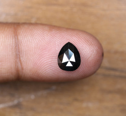 2.28 CT Pear Shape Black Fancy Diamond | Stunning Gem for Custom Engagement Ring | Unique Gold Ring Accent | Ethical Choice