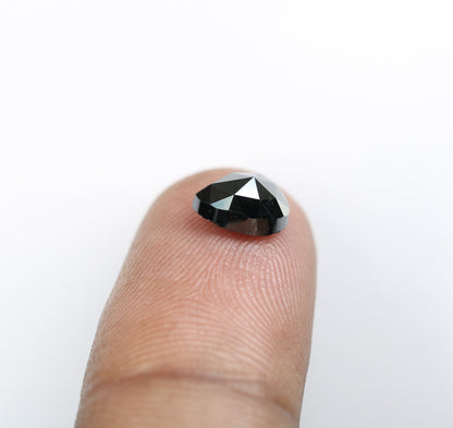 1.71 CT Rustic Pear Cut Black Fancy Diamond | Loose Gem for Custom Engagement Ring | Unique Gold Ring Accent |Ethical Natural Diamond Choice
