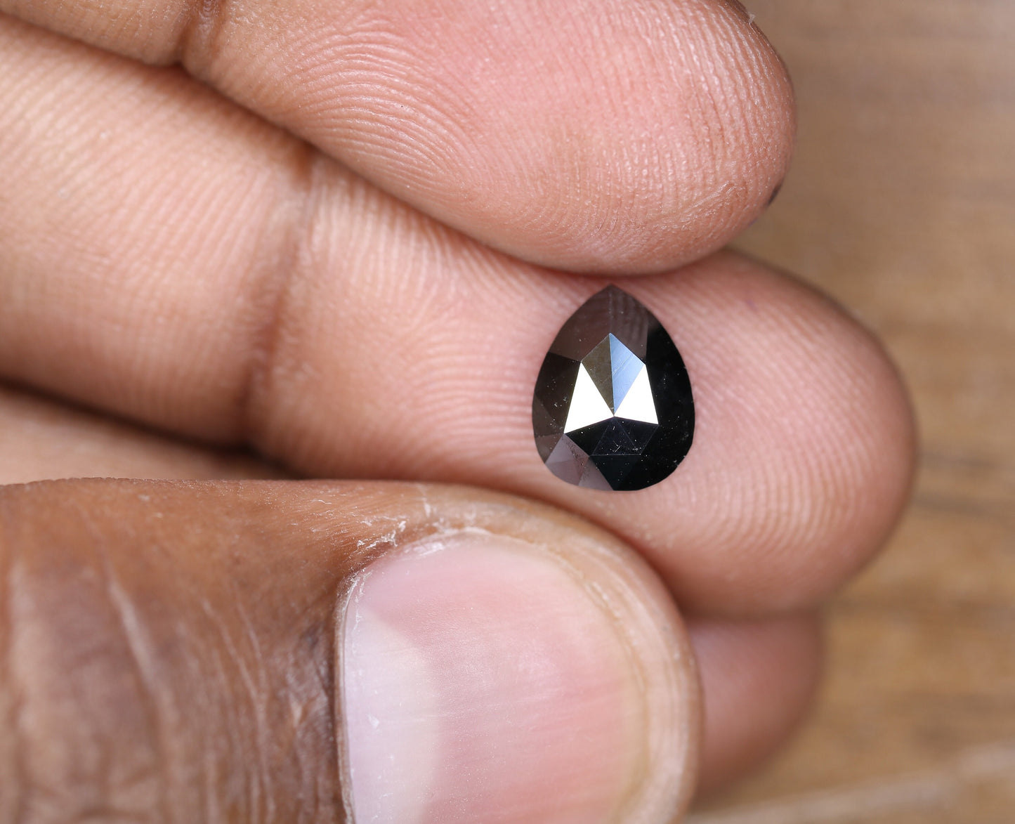 2.28 CT Pear Shape Black Fancy Diamond | Stunning Gem for Custom Engagement Ring | Unique Gold Ring Accent | Ethical Choice