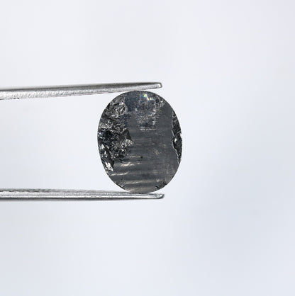 2.97 CT Polished Oval Cut Black Fancy Diamond | Loose Diamond for Engagement Ring, Gold Ring