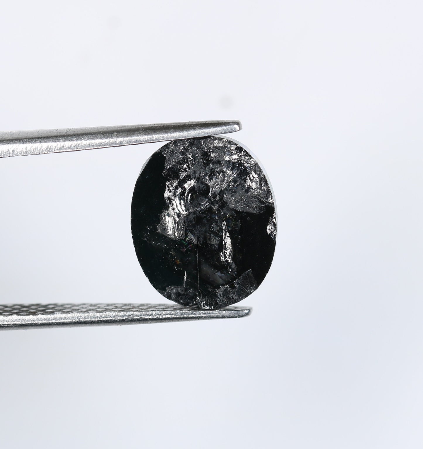 4.10 CT Natural Loose Oval Salt and Pepper Diamond | Oval Rose Cut Loose Diamond for Pendant, Ring, Earrings